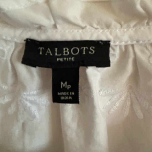ladies M petite white blouse from Talbots - Picture 5 of 7